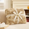 image:imageCozy Bliss Faux Fur Throw Blanket for Couch Fuzzy Soft Plush Thick Warm Fluffy Reversible Wave Textured Blanket for Sofa Bedroom Living Room 55  70 Inches Cream WhiteTiedye Khaki