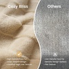 image:imageCozy Bliss Fluffy Faux Fur Throw Blanket for CouchWarm Cozy Soft Cream White Throw Blankets for Sofa Bed Living Room50x60 InchesBeige