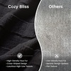 image:imageCozy Bliss Fluffy Faux Fur Throw Blanket for CouchWarm Cozy Soft Cream White Throw Blankets for Sofa Bed Living Room50x60 InchesBlack