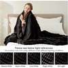 image:imageCozy Bliss Fluffy Faux Fur Throw Blanket for CouchWarm Cozy Soft Cream White Throw Blankets for Sofa Bed Living Room50x60 InchesBlack