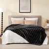image:imageCozy Bliss Fluffy Faux Fur Throw Blanket for CouchWarm Cozy Soft Cream White Throw Blankets for Sofa Bed Living Room50x60 InchesBlack