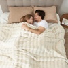 image:imageCozy Bliss Fluffy Faux Fur Throw Blanket for CouchWarm Cozy Soft Cream White Throw Blankets for Sofa Bed Living Room50x60 InchesCream White