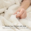 image:imageCozy Bliss Fluffy Faux Fur Throw Blanket for CouchWarm Cozy Soft Cream White Throw Blankets for Sofa Bed Living Room50x60 InchesCream White