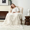 image:imageCozy Bliss Fluffy Faux Fur Throw Blanket for CouchWarm Cozy Soft Cream White Throw Blankets for Sofa Bed Living Room50x60 InchesCream White