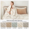 image:imageCozy Bliss Fluffy Faux Fur Throw Blanket for CouchWarm Cozy Soft Cream White Throw Blankets for Sofa Bed Living Room50x60 InchesCream White