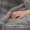 image:imageCozy Bliss Fluffy Faux Fur Throw Blanket for CouchWarm Cozy Soft Cream White Throw Blankets for Sofa Bed Living Room50x60 InchesGrey