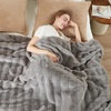 image:imageCozy Bliss Fluffy Faux Fur Throw Blanket for CouchWarm Cozy Soft Cream White Throw Blankets for Sofa Bed Living Room50x60 InchesGrey
