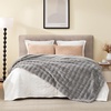 image:imageCozy Bliss Fluffy Faux Fur Throw Blanket for CouchWarm Cozy Soft Cream White Throw Blankets for Sofa Bed Living Room50x60 InchesGrey
