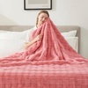image:imageCozy Bliss Fluffy Faux Fur Throw Blanket for CouchWarm Cozy Soft Cream White Throw Blankets for Sofa Bed Living Room50x60 InchesHot Pink