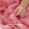 image:imageCozy Bliss Fluffy Faux Fur Throw Blanket for CouchWarm Cozy Soft Cream White Throw Blankets for Sofa Bed Living Room50x60 InchesHot Pink