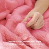 image:imageCozy Bliss Fluffy Faux Fur Throw Blanket for CouchWarm Cozy Soft Cream White Throw Blankets for Sofa Bed Living Room50x60 InchesHot Pink