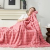 image:imageCozy Bliss Fluffy Faux Fur Throw Blanket for CouchWarm Cozy Soft Cream White Throw Blankets for Sofa Bed Living Room50x60 InchesHot Pink