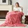 image:imageCozy Bliss Fluffy Faux Fur Throw Blanket for CouchWarm Cozy Soft Cream White Throw Blankets for Sofa Bed Living Room50x60 InchesHot Pink