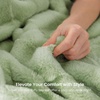 image:imageCozy Bliss Fluffy Faux Fur Throw Blanket for CouchWarm Cozy Soft Cream White Throw Blankets for Sofa Bed Living Room50x60 InchesSage Green