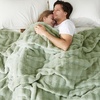 image:imageCozy Bliss Fluffy Faux Fur Throw Blanket for CouchWarm Cozy Soft Cream White Throw Blankets for Sofa Bed Living Room50x60 InchesSage Green