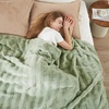 image:imageCozy Bliss Fluffy Faux Fur Throw Blanket for CouchWarm Cozy Soft Cream White Throw Blankets for Sofa Bed Living Room50x60 InchesSage Green