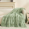 image:imageCozy Bliss Fluffy Faux Fur Throw Blanket for CouchWarm Cozy Soft Cream White Throw Blankets for Sofa Bed Living Room50x60 InchesSage Green