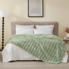 image:imageCozy Bliss Fluffy Faux Fur Throw Blanket for CouchWarm Cozy Soft Cream White Throw Blankets for Sofa Bed Living Room50x60 InchesSage Green