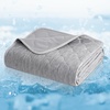 image:imageCozy Bliss Leakproof Cooling Blanket for Medium Dogs  QMax 05 Durable amp Washable Dog Cooling Mat for Hot Weather Soft Pet Throw amp Couch Protector for Dogs amp Cats 30x40 Inch Heather Silver GreyHeather Silver Grey