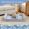 image:imageCozy Bliss Leakproof Cooling Blanket for Medium Dogs  QMax 05 Durable amp Washable Dog Cooling Mat for Hot Weather Soft Pet Throw amp Couch Protector for Dogs amp Cats 30x40 Inch Heather Silver GreyHeather Haze Blue