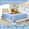 image:imageCozy Bliss Leakproof Cooling Blanket for Medium Dogs  QMax 05 Durable amp Washable Dog Cooling Mat for Hot Weather Soft Pet Throw amp Couch Protector for Dogs amp Cats 30x40 Inch Heather Silver GreyHeather Haze Blue