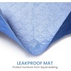image:imageCozy Bliss Leakproof Cooling Blanket for Medium Dogs  QMax 05 Durable amp Washable Dog Cooling Mat for Hot Weather Soft Pet Throw amp Couch Protector for Dogs amp Cats 30x40 Inch Heather Silver GreyHeather Haze Blue