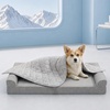 image:imageCozy Bliss Leakproof Cooling Blanket for Medium Dogs  QMax 05 Durable amp Washable Dog Cooling Mat for Hot Weather Soft Pet Throw amp Couch Protector for Dogs amp Cats 30x40 Inch Heather Silver GreyHeather Silver Grey