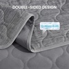 image:imageCozy Bliss Leakproof Cooling Blanket for Medium Dogs  QMax 05 Durable amp Washable Dog Cooling Mat for Hot Weather Soft Pet Throw amp Couch Protector for Dogs amp Cats 30x40 Inch Heather Silver GreyHeather Charcoal Grey