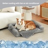 image:imageCozy Bliss Leakproof Cooling Blanket for Medium Dogs  QMax 05 Durable amp Washable Dog Cooling Mat for Hot Weather Soft Pet Throw amp Couch Protector for Dogs amp Cats 30x40 Inch Heather Silver GreyHeather Charcoal Grey