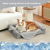 image:imageCozy Bliss Leakproof Cooling Blanket for Medium Dogs  QMax 05 Durable amp Washable Dog Cooling Mat for Hot Weather Soft Pet Throw amp Couch Protector for Dogs amp Cats 30x40 Inch Heather Silver GreyHeather Silver Grey