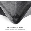 image:imageCozy Bliss Leakproof Cooling Blanket for Medium Dogs  QMax 05 Durable amp Washable Dog Cooling Mat for Hot Weather Soft Pet Throw amp Couch Protector for Dogs amp Cats 30x40 Inch Heather Silver GreyHeather Charcoal Grey