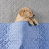 image:imageCozy Bliss Leakproof Cooling Blanket for Medium Dogs  QMax 05 Durable amp Washable Dog Cooling Mat for Hot Weather Soft Pet Throw amp Couch Protector for Dogs amp Cats 30x40 Inch Heather Silver GreyHeather Haze Blue