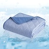 image:imageCozy Bliss Leakproof Cooling Blanket for Medium Dogs  QMax 05 Durable amp Washable Dog Cooling Mat for Hot Weather Soft Pet Throw amp Couch Protector for Dogs amp Cats 30x40 Inch Heather Silver GreyHeather Haze Blue