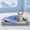 image:imageCozy Bliss Leakproof Cooling Blanket for Medium Dogs  QMax 05 Durable amp Washable Dog Cooling Mat for Hot Weather Soft Pet Throw amp Couch Protector for Dogs amp Cats 30x40 Inch Heather Silver GreyHeather Haze Blue