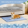 image:imageCozy Bliss Leakproof Cooling Blanket for Medium Dogs  QMax 05 Durable amp Washable Dog Cooling Mat for Hot Weather Soft Pet Throw amp Couch Protector for Dogs amp Cats 30x40 Inch Heather Silver GreyHeather Haze Blue