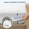 image:imageCozy Bliss Leakproof Cooling Mattress Pad Queen QMaxgt045 Soft Noiseless Breathable Mattress Topper Cover with Deep Pocket Fits 818 Inches for Summer Bed Hot Sleepers WhiteWhite