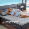 image:imageCozy Bliss Leakproof Cooling Mattress Pad Queen QMaxgt045 Soft Noiseless Breathable Mattress Topper Cover with Deep Pocket Fits 818 Inches for Summer Bed Hot Sleepers WhiteGray
