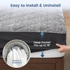 image:imageCozy Bliss Leakproof Cooling Mattress Pad Queen QMaxgt045 Soft Noiseless Breathable Mattress Topper Cover with Deep Pocket Fits 818 Inches for Summer Bed Hot Sleepers WhiteGray