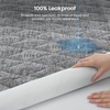 image:imageCozy Bliss Leakproof Cooling Mattress Pad Queen QMaxgt045 Soft Noiseless Breathable Mattress Topper Cover with Deep Pocket Fits 818 Inches for Summer Bed Hot Sleepers WhiteGray