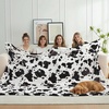 image:imageCozy Bliss Leopard Print Fuzzy Throw Blanket for Couch  Thick Soft Warm Fleece Blankets for Room Decor for Kids Women Men Girls Brown Cheetah 5060Black White
