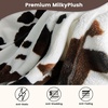 image:imageCozy Bliss Leopard Print Fuzzy Throw Blanket for Couch  Thick Soft Warm Fleece Blankets for Room Decor for Kids Women Men Girls Brown Cheetah 5060Black Brown