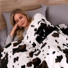 image:imageCozy Bliss Leopard Print Fuzzy Throw Blanket for Couch  Thick Soft Warm Fleece Blankets for Room Decor for Kids Women Men Girls Brown Cheetah 5060Black Brown