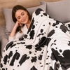 image:imageCozy Bliss Leopard Print Fuzzy Throw Blanket for Couch  Thick Soft Warm Fleece Blankets for Room Decor for Kids Women Men Girls Brown Cheetah 5060Black White