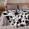 image:imageCozy Bliss Leopard Print Fuzzy Throw Blanket for Couch  Thick Soft Warm Fleece Blankets for Room Decor for Kids Women Men Girls Brown Cheetah 5060Black White