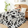 image:imageCozy Bliss Leopard Print Fuzzy Throw Blanket for Couch  Thick Soft Warm Fleece Blankets for Room Decor for Kids Women Men Girls Brown Cheetah 5060Black White