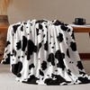image:imageCozy Bliss Leopard Print Fuzzy Throw Blanket for Couch  Thick Soft Warm Fleece Blankets for Room Decor for Kids Women Men Girls Brown Cheetah 5060Black White