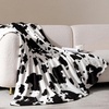 image:imageCozy Bliss Leopard Print Fuzzy Throw Blanket for Couch  Thick Soft Warm Fleece Blankets for Room Decor for Kids Women Men Girls Brown Cheetah 5060Black White