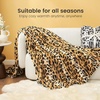 image:imageCozy Bliss Leopard Print Fuzzy Throw Blanket for Couch  Thick Soft Warm Fleece Blankets for Room Decor for Kids Women Men Girls Brown Cheetah 5060Brown Leopard