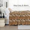 image:imageCozy Bliss Leopard Print Fuzzy Throw Blanket for Couch  Thick Soft Warm Fleece Blankets for Room Decor for Kids Women Men Girls Brown Cheetah 5060Brown Leopard