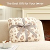 image:imageCozy Bliss Leopard Print Fuzzy Throw Blanket for Couch  Thick Soft Warm Fleece Blankets for Room Decor for Kids Women Men Girls Brown Cheetah 5060Khaki Leopard